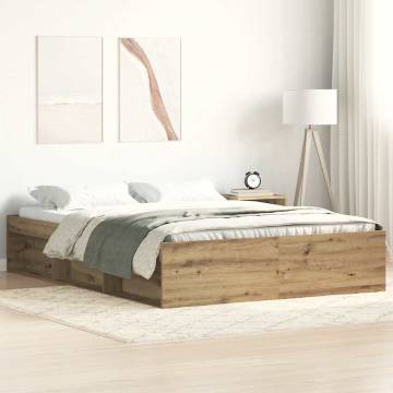 Artisan Oak Bed Frame 140x200cm - Durable & Stylish