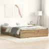  Bed Frame without Mattress Artisan Oak 140x190cm Engineered Wood Colour artisan oak Size 140 x 190 cm 