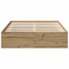 Artisan Oak Bed Frame 140x190cm - Engineered Wood Quality