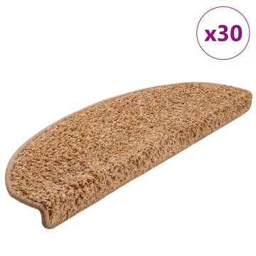 Stair Mats 30 pcs Beige | Non-Slip & Stylish Protection