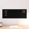  Wall-mounted Magnetic Board Black 80x30 cm Tempered Glass Colour black Size 80 x 30 cm 