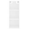 Elegant Highboard in White - 34.5x34x180 cm Engineered Wood