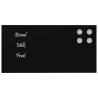 Wall-Mounted Magnetic Board Black - 40x20 cm Tempered Glass