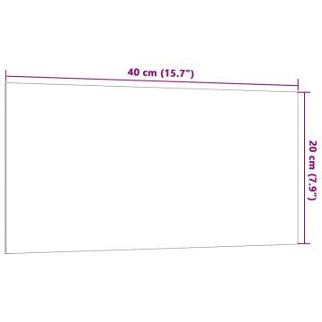 Wall-Mounted Magnetic Board Black - 40x20 cm Tempered Glass