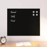  Wall-mounted Magnetic Board Black 60x50 cm Tempered Glass Colour black Size 60 x 50 cm 