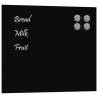 Wall-mounted Magnetic Board Black 60x50 cm - Tempered Glass