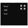 Wall-mounted Magnetic Board Black 60x50 cm - Tempered Glass