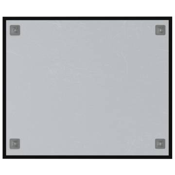 Wall-mounted Magnetic Board Black 60x50 cm - Tempered Glass