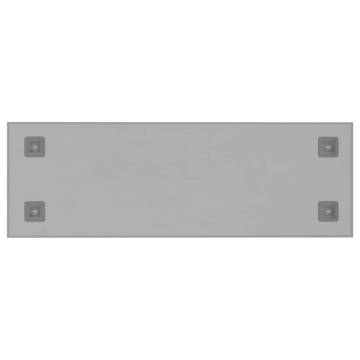 Wall-mounted Magnetic Board White 80x30 cm - Tempered Glass