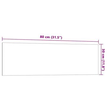 Wall-mounted Magnetic Board White 80x30 cm - Tempered Glass