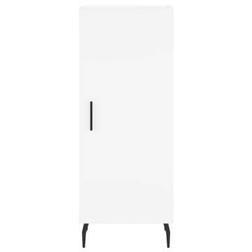 Elegant Highboard in White - 34.5x34x180 cm Engineered Wood