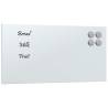 Wall-mounted Magnetic Board White 40x20 cm | Tempered Glass