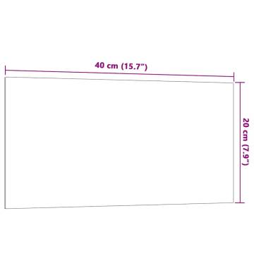 Wall-mounted Magnetic Board White 40x20 cm | Tempered Glass