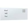 Wall-mounted Magnetic Board White 50x20 cm - Durable Glass