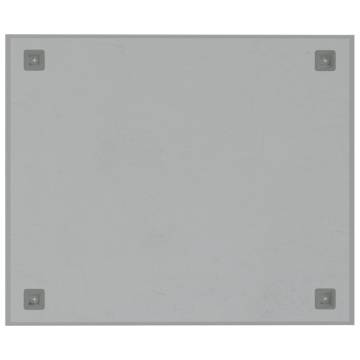 Wall-mounted Magnetic Board White 60x50 cm - Durable Tempered Glass