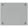 Wall-mounted Magnetic Board White 60x50 cm - Durable Tempered Glass