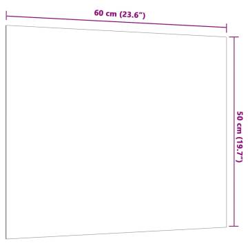 Wall-mounted Magnetic Board White 60x50 cm - Durable Tempered Glass