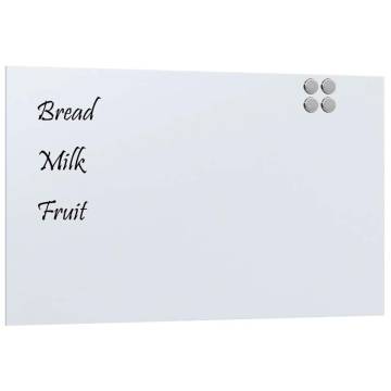 Wall-Mounted Magnetic Board 100x60 cm | Tempered Glass