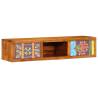 Wall-Mounted TV Cabinet - Multicolour Solid Wood Acacia