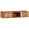 Wall-Mounted TV Cabinet - Multicolour Solid Wood Acacia