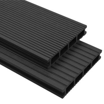 WPC Decking Boards 10m² Anthracite - Durable & Stylish