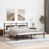 Brown Oak Bed Frame 183x203 cm - Durable & Stylish