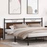 Stylish Brown Oak Headboard - 200 cm Engineered Wood & Steel