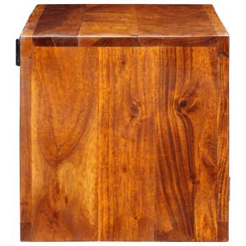 Wall-Mounted TV Cabinet - Multicolour Solid Wood Acacia