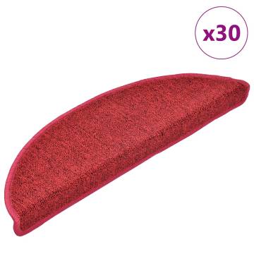 Stair Mats 30 pcs Bordeaux Red - Stylish & Non-Slip Protection