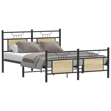 Sonoma Oak Bed Frame 140x200 cm | Hipomarket