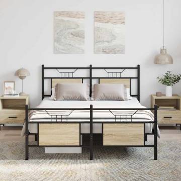 Sonoma Oak Bed Frame 140x200 cm | Hipomarket