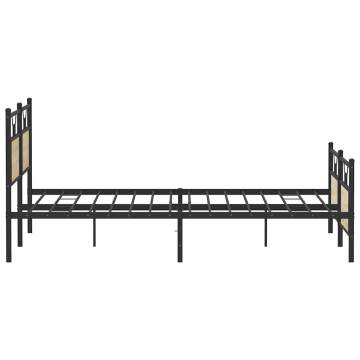 Sonoma Oak Metal Bed Frame 180x200 cm - Super King Size