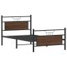 Bed Frame without Mattress in Brown Oak - 100x200 cm