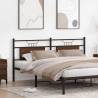 Brown Oak Headboard - Stylish Engineered Wood & Steel | HipoMarket