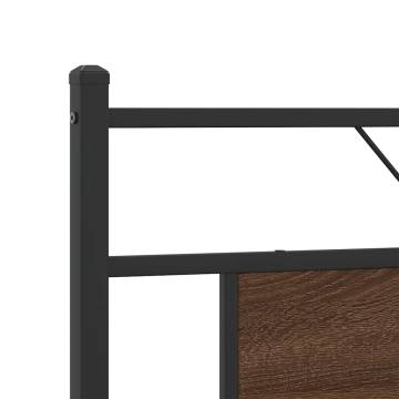 Brown Oak Headboard - Stylish Engineered Wood & Steel | HipoMarket