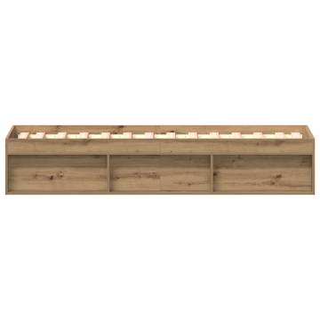 Durable Artisan Oak Bed Frame 90x200cm | HipoMarket UK