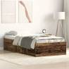  Bed Frame without Mattress Old Wood 100x200cm Engineered Wood Colour old wood Size 100 x 200 cm 