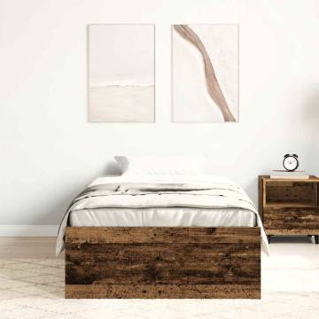 Old Wood Bed Frame 100x200cm | Durable & Stylish Design