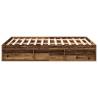 Durable Old Wood Bed Frame 120x200cm - Engineered Wood