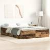  Bed Frame without Mattress Old Wood 140x200cm Engineered Wood Colour old wood Size 140 x 200 cm 