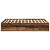 Durable Bed Frame without Mattress - Old Wood 140x200cm