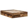 Old Wood Small Double Bed Frame 120x190cm - HipoMarket