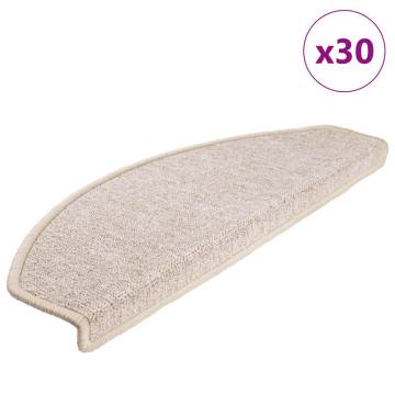 Stair Mats 30 pcs Taupe 65x24 cm - Non-Slip & Washable