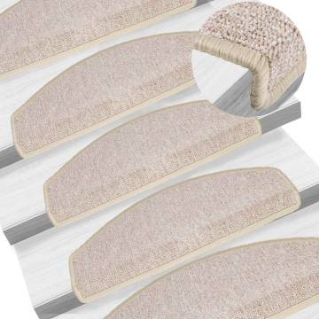 Stair Mats 30 pcs Taupe 65x24 cm - Non-Slip & Washable