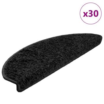 Black Stair Mats 30 pcs | Non-Slip & Washable - Hipomarket