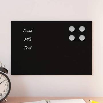 Wall-mounted Magnetic Board Black - 30x20 cm Tempered Glass