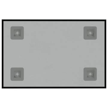 Wall-mounted Magnetic Board Black - 30x20 cm Tempered Glass