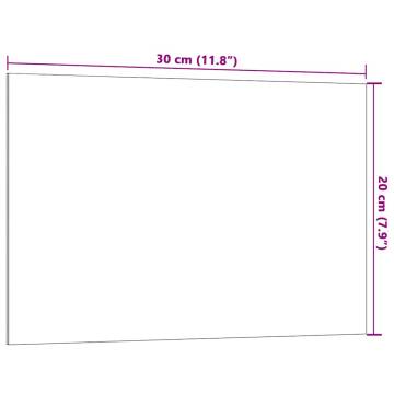 Wall-mounted Magnetic Board Black - 30x20 cm Tempered Glass