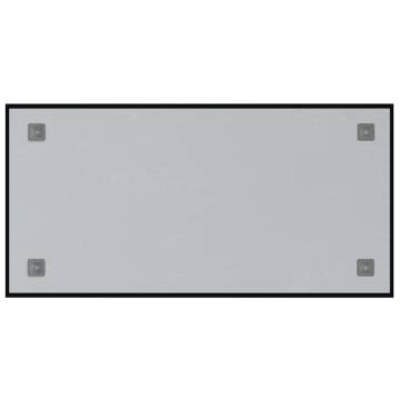 Wall-Mounted Magnetic Board Black 80x40 cm Tempered Glass