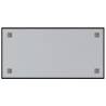 Wall-Mounted Magnetic Board Black 80x40 cm Tempered Glass